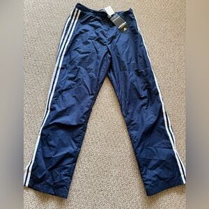 Adidas Blue Sweatpants with Classic Stripes and Relaxed Fit